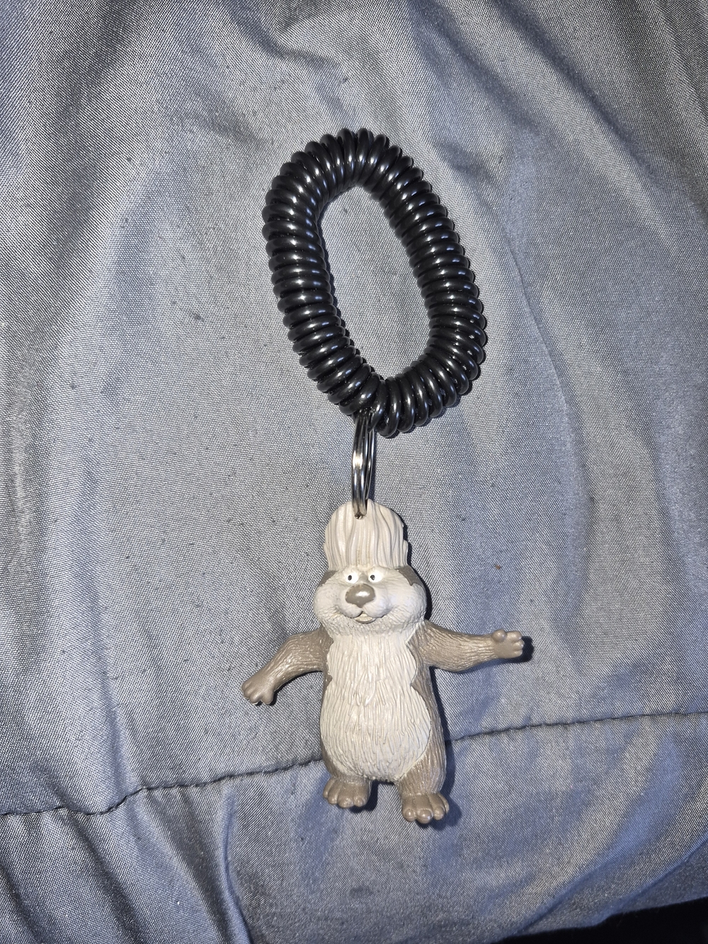 Cute Surfs UP Keychain Wrist Coil - Beige and Brown